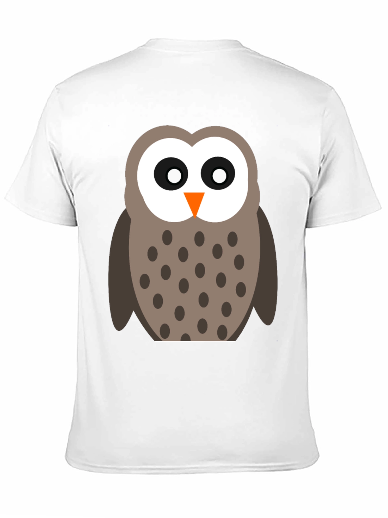 Cute Cartoon Owl Black T-Shirt
