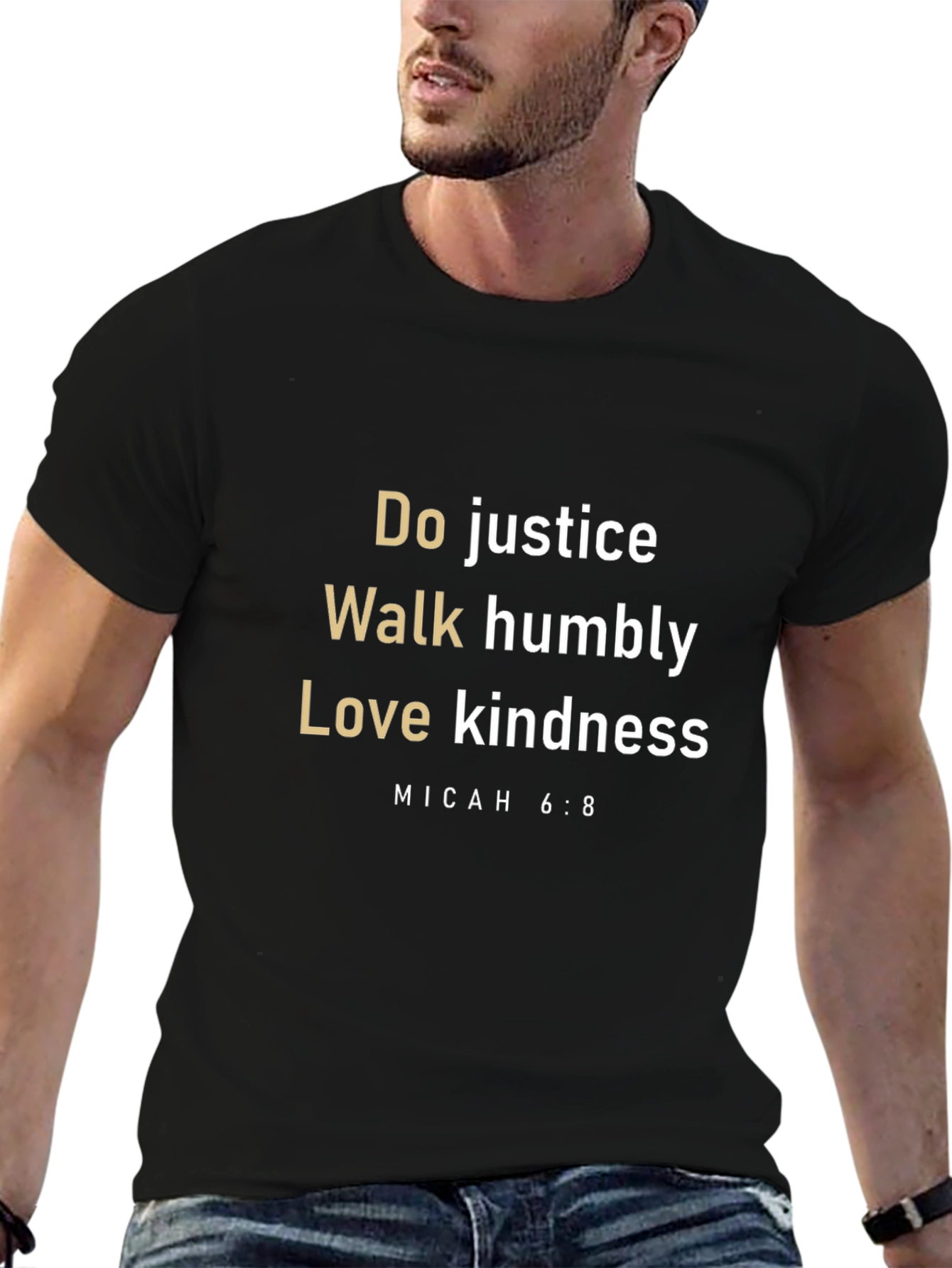 Micah 6:8 Graphic T-Shirt - Do Justice Walk Humbly