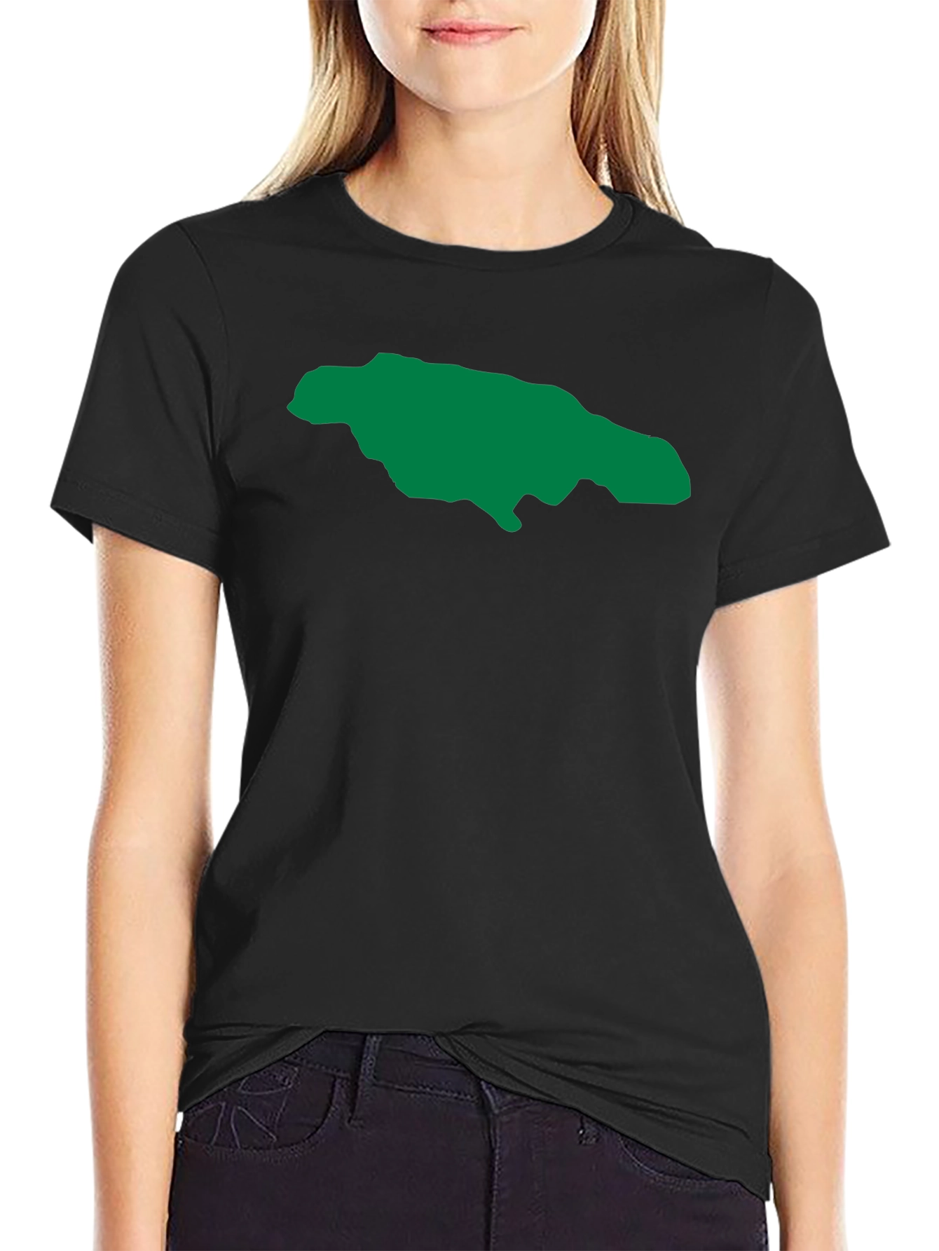 Jamaica Map Graphic Tee - Black T-Shirt