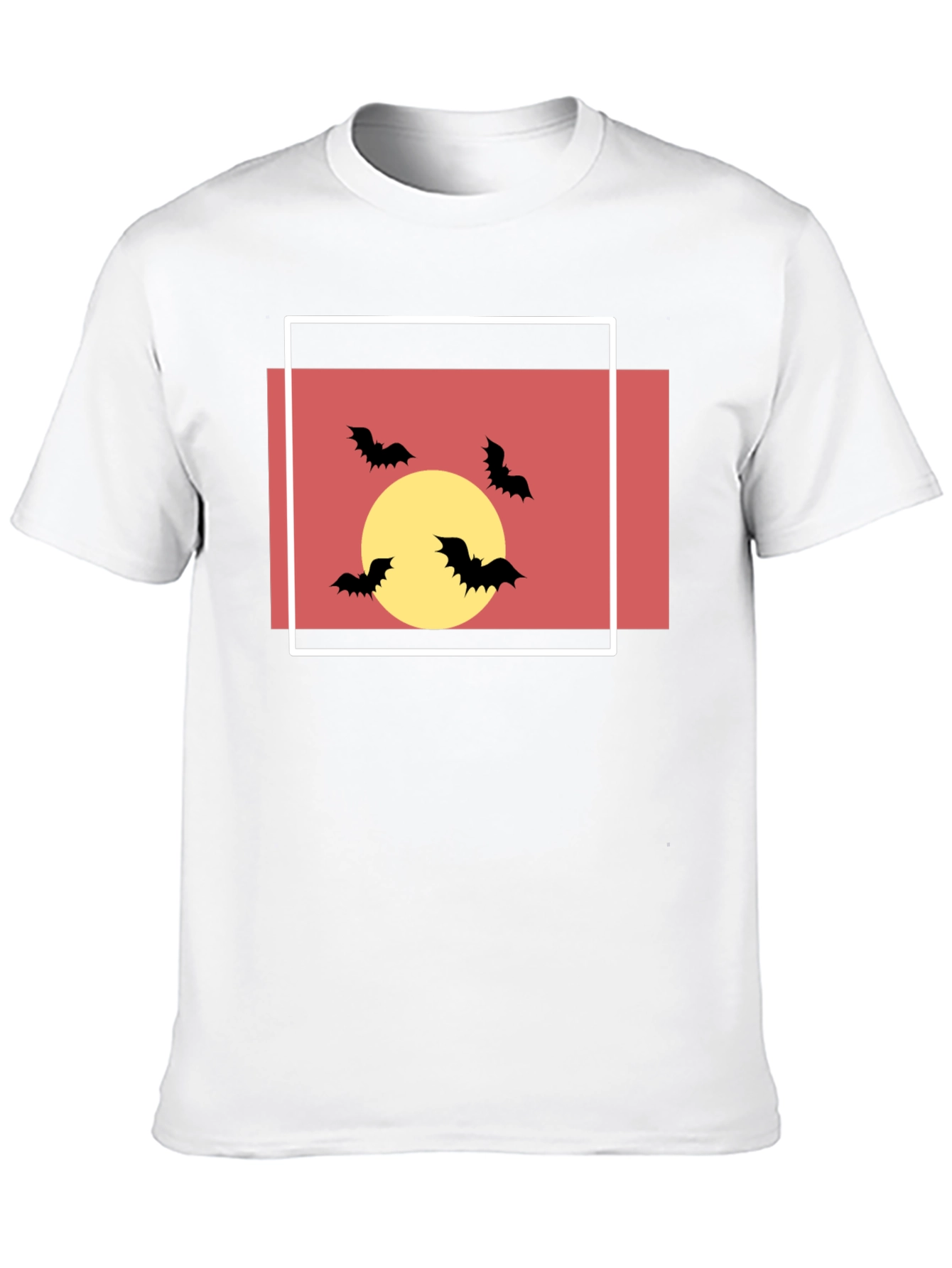 Spooky Bats Graphic Tee - Halloween Style