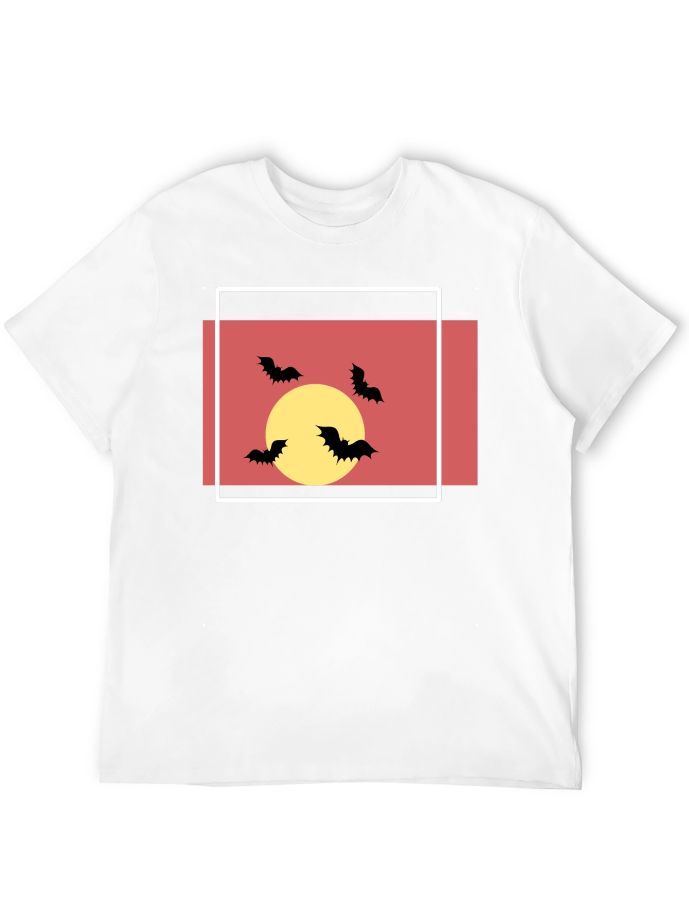 Spooky Bats Graphic Tee - Halloween Style