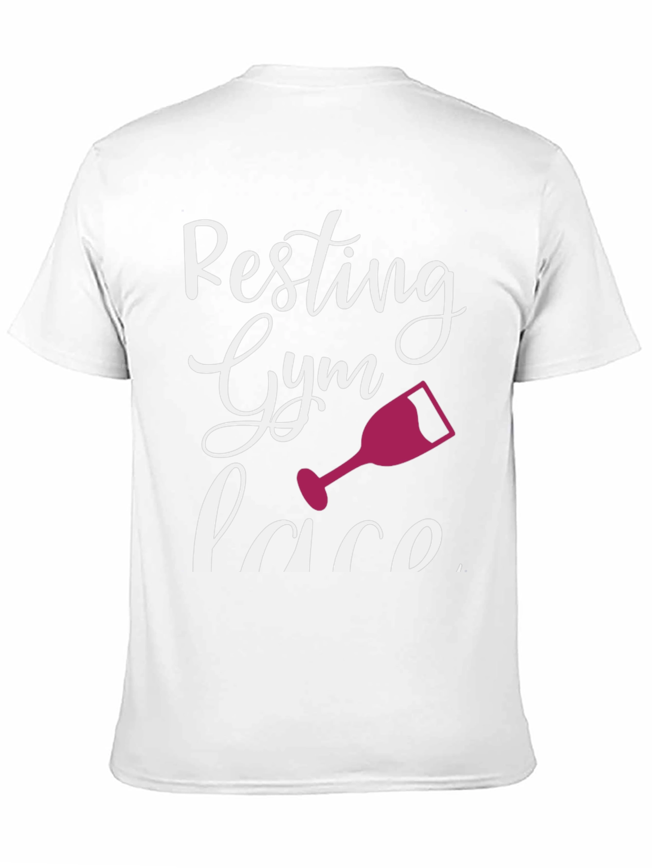 Resting Gym Face Wine Glass Graphic T-Shirt