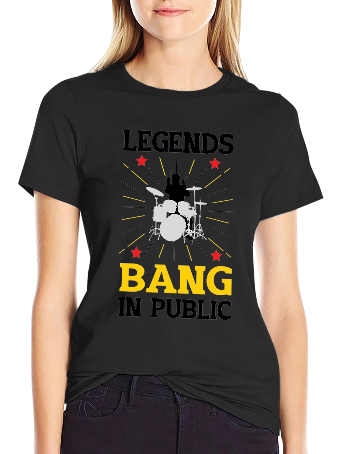 Legends Bang In Public T-Shirt - Drummer Music