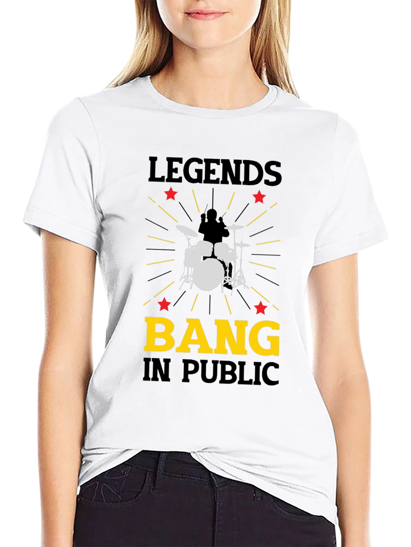 Legends Bang In Public T-Shirt - Drummer Music