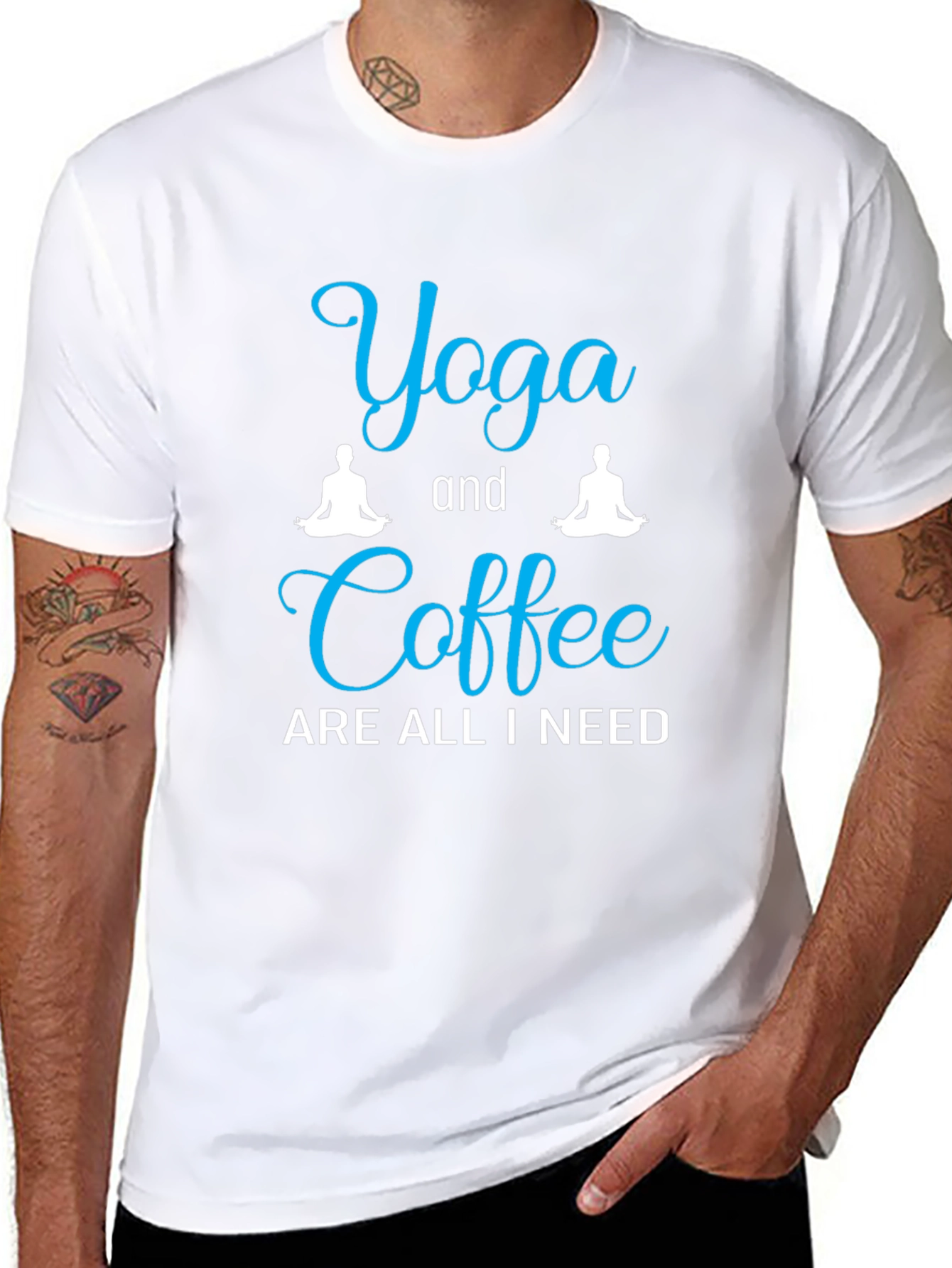 Yoga and Coffee Graphic T-Shirt