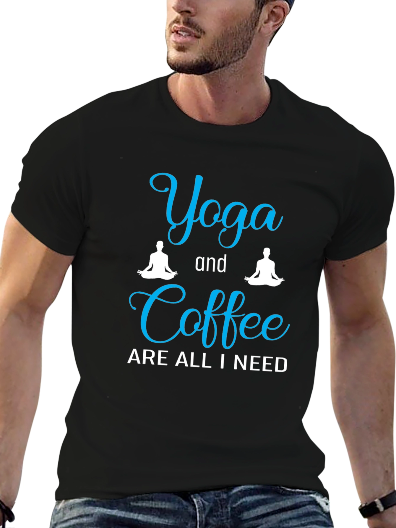 Yoga and Coffee Graphic T-Shirt