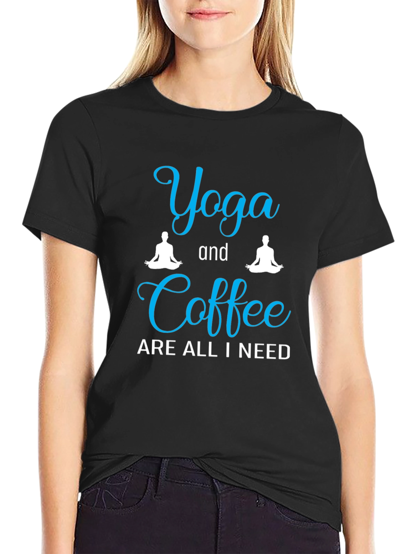 Yoga and Coffee Graphic T-Shirt