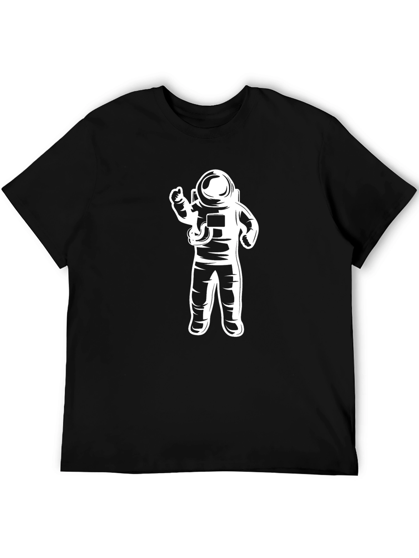 Astronaut Graphic Tee - Black Cotton Blend