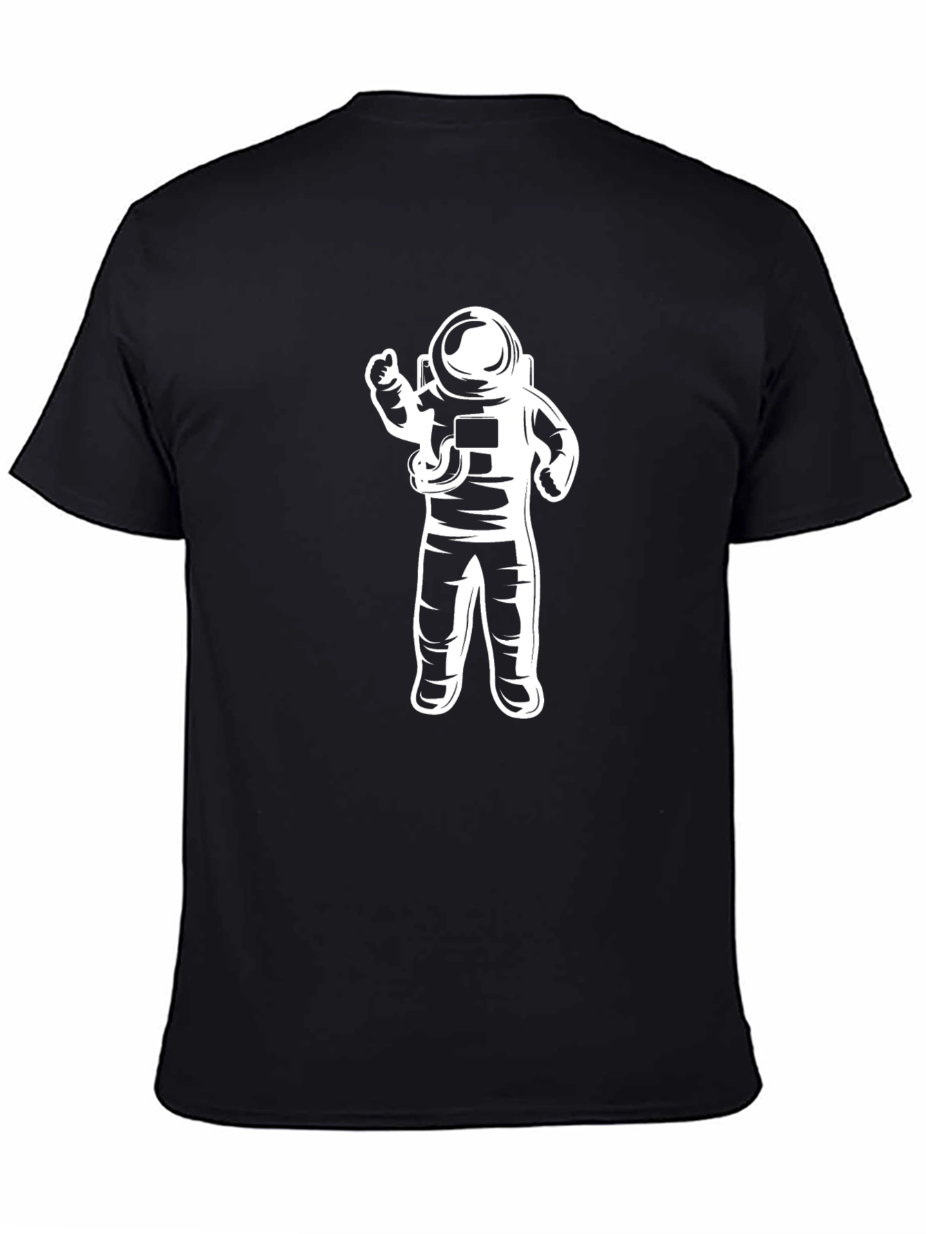 Astronaut Graphic Tee - Black Cotton Blend