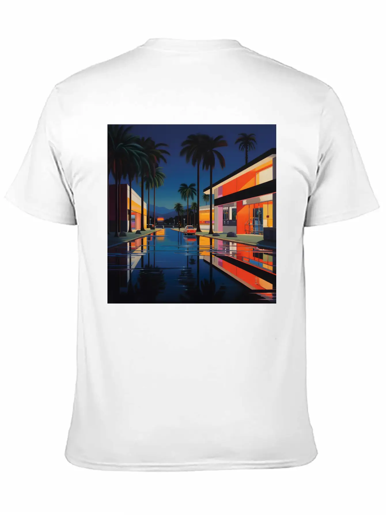 Nightscape Urban Hiroshi Nagai Abstract Unisex Casual T-Shirt – Clean Design For Daily Comfort