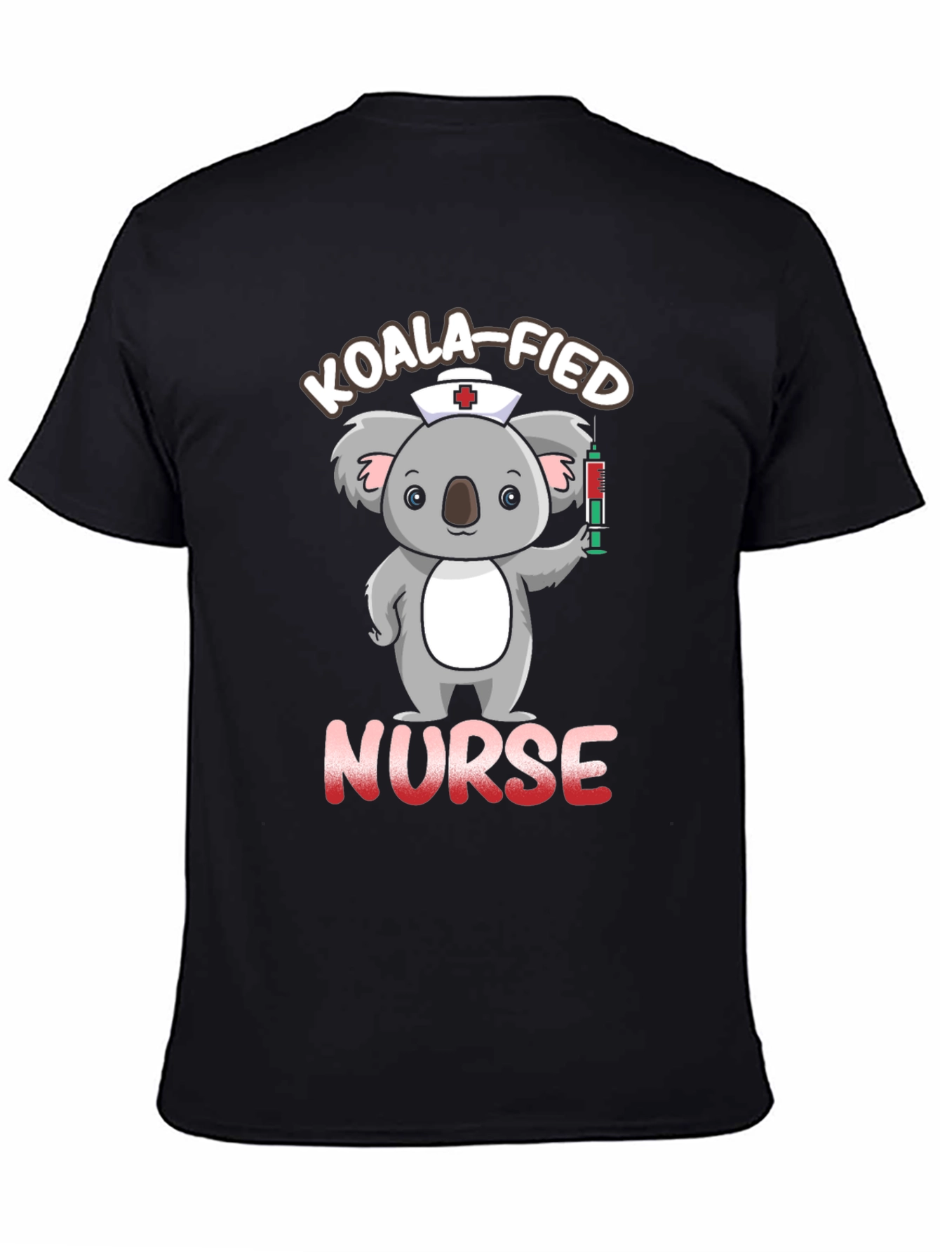 Koala-fied Nurse Black Graphic Tee
