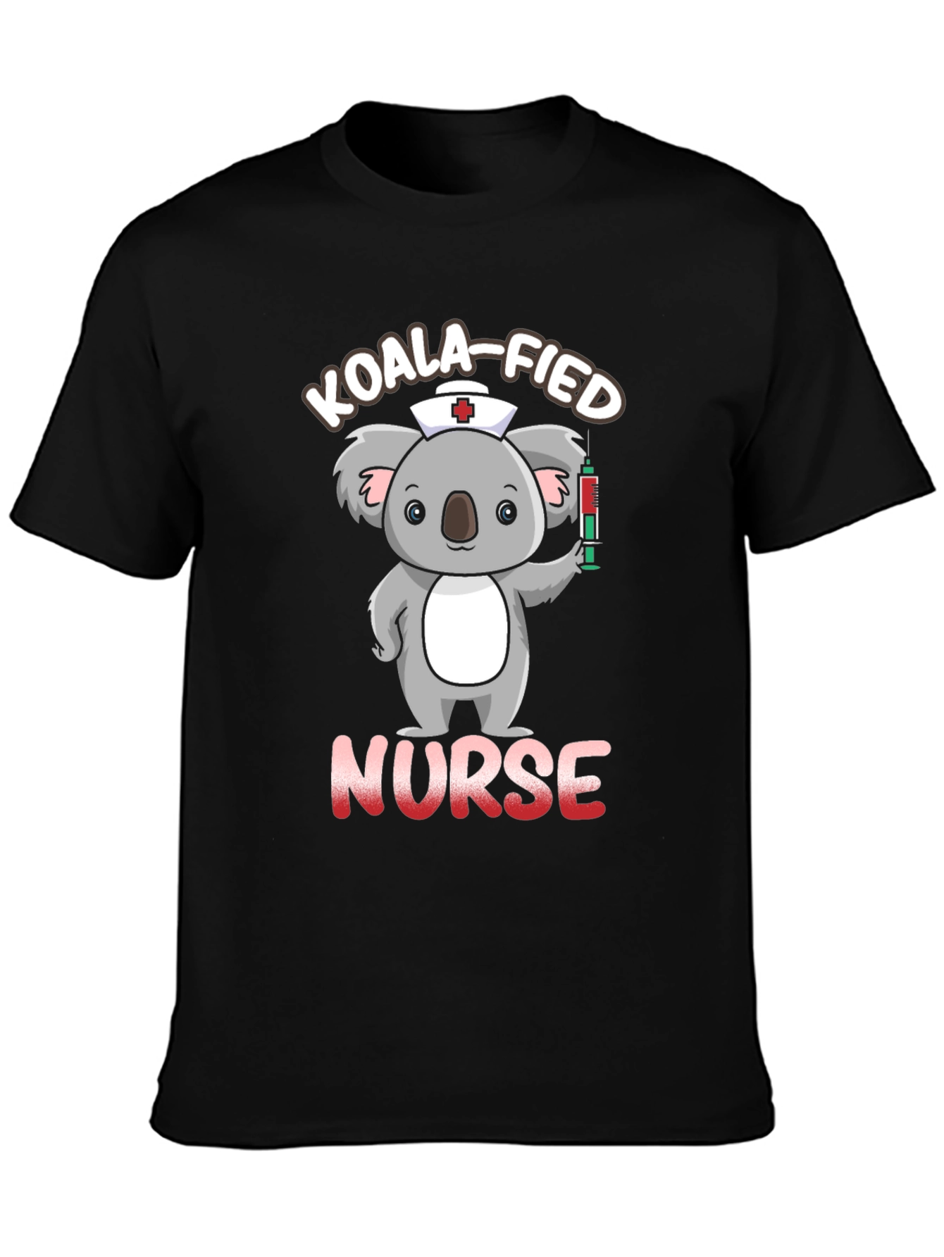 Koala-fied Nurse Black Graphic Tee