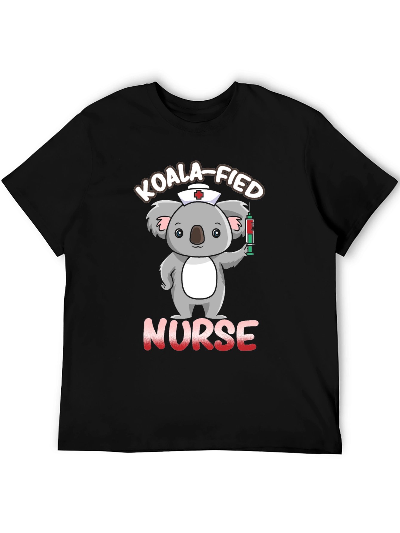 Koala-fied Nurse Black Graphic Tee