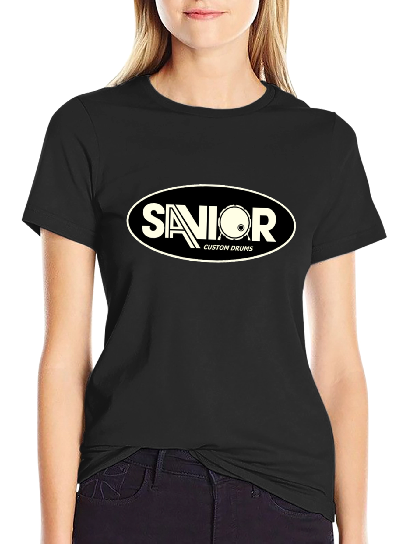 Senior Custom Drums Black T-Shirt