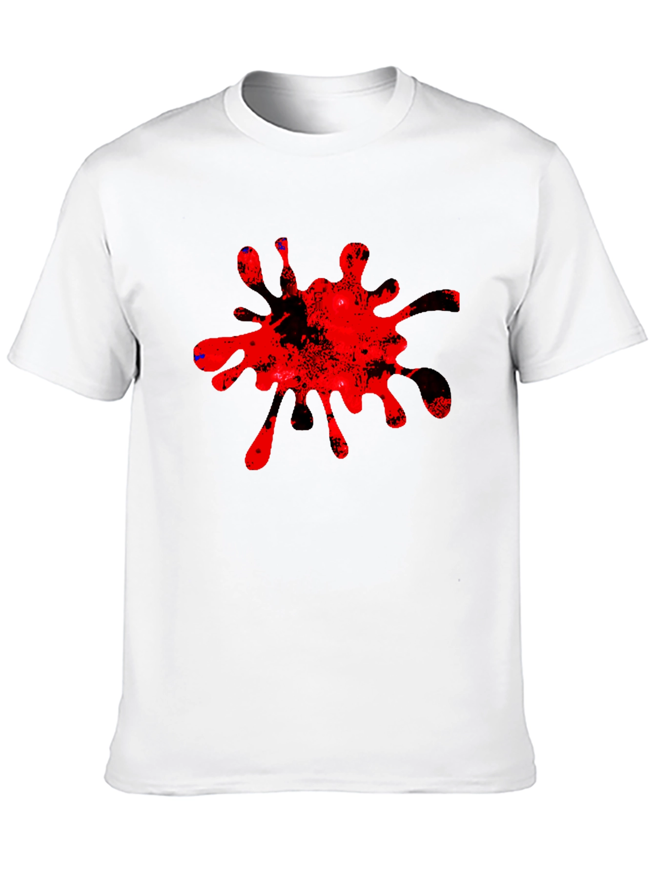 Bold Red Splatter Graphic Tee - Casual Cool