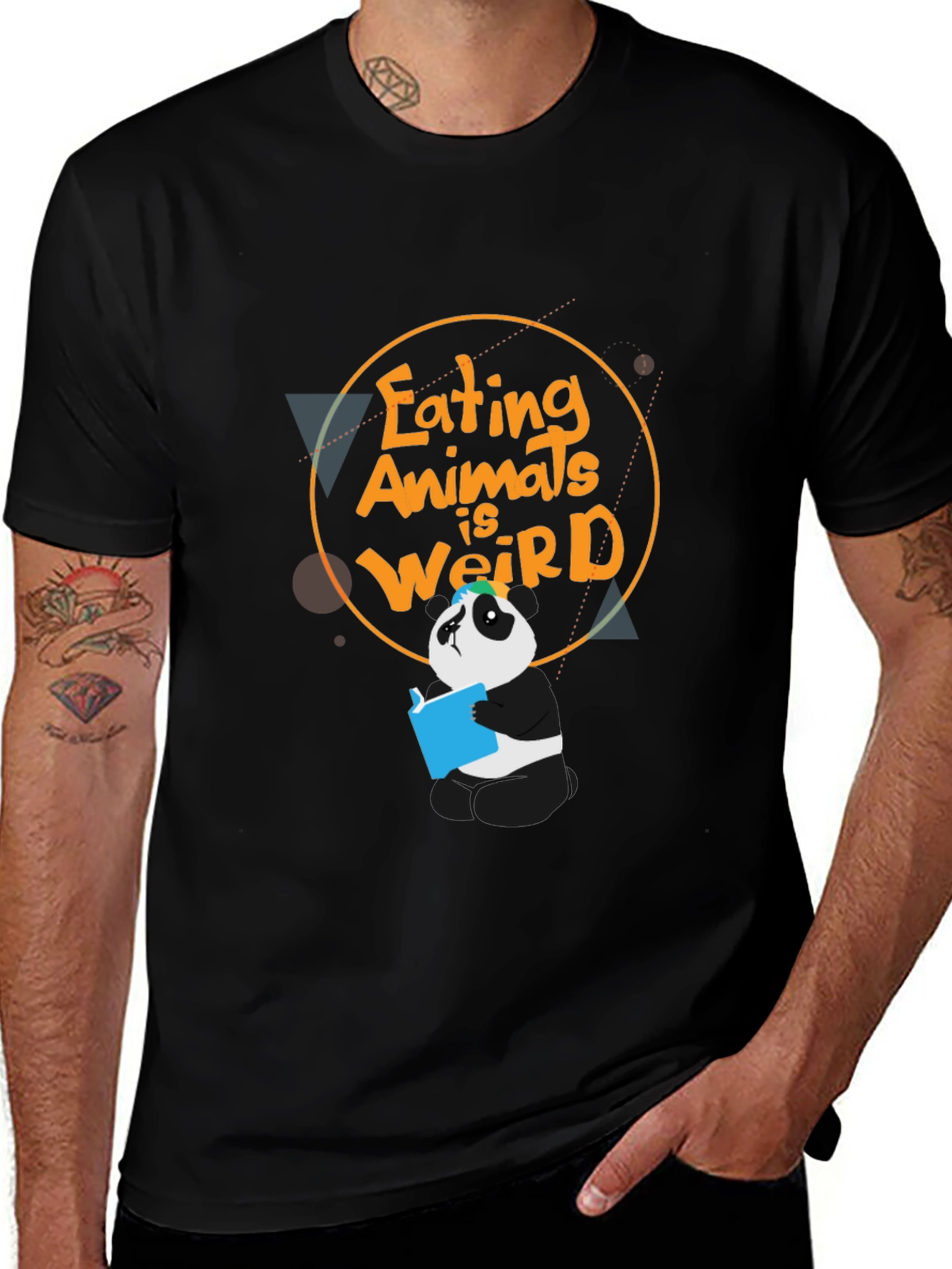 Eating Animals Is Weird Panda Graphic T-Shirt
