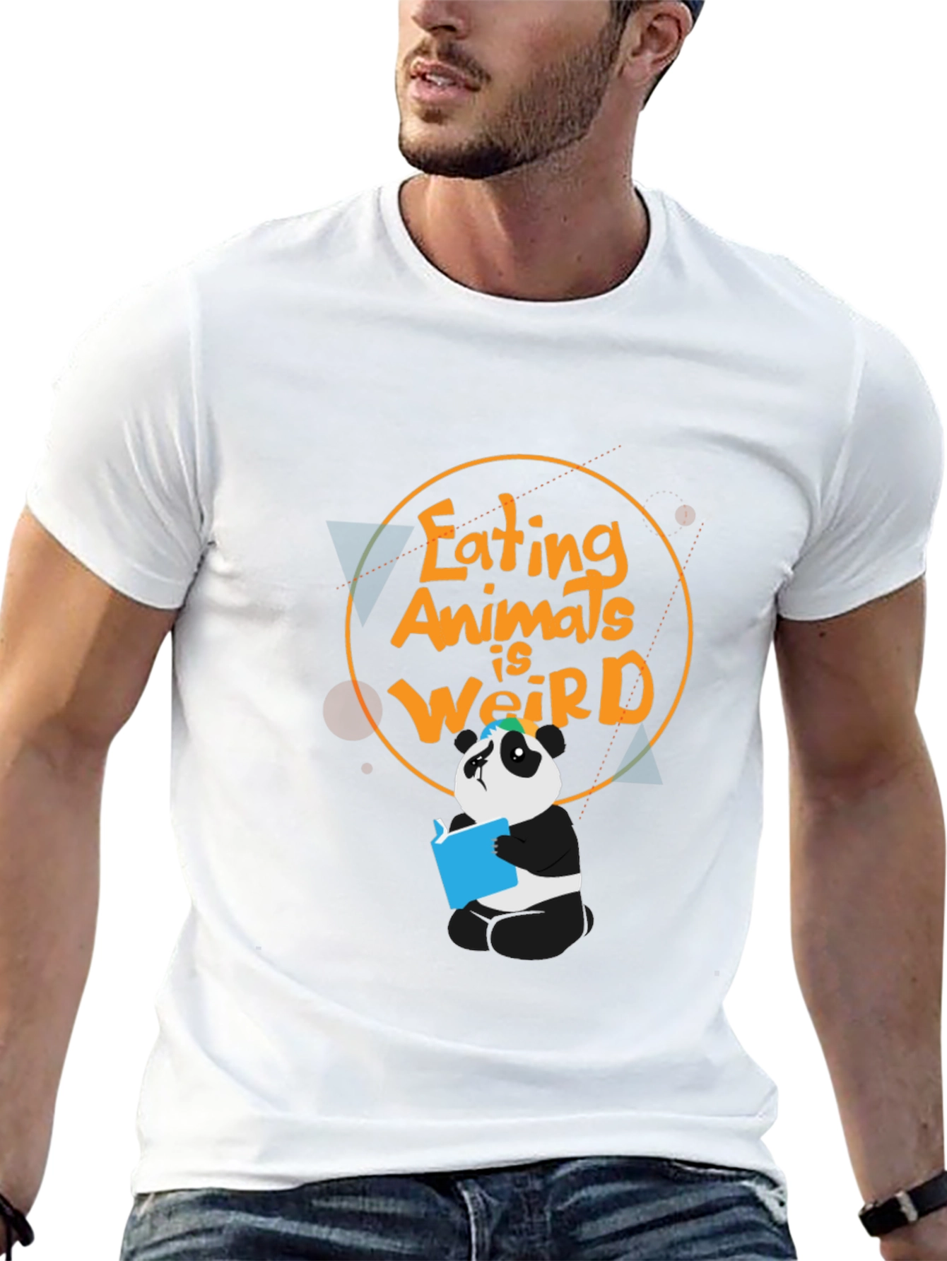 Eating Animals Is Weird Panda Graphic T-Shirt