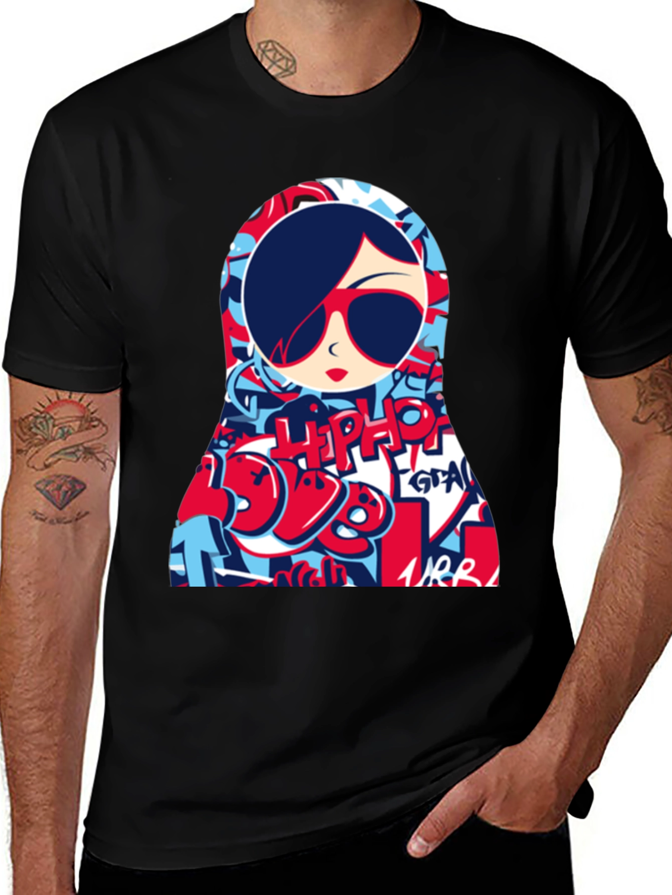Cool Graphic Tee - Matryoshka Doll Design