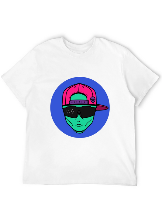 Cool Alien Graphic Tee - Trendy Black T-Shirt