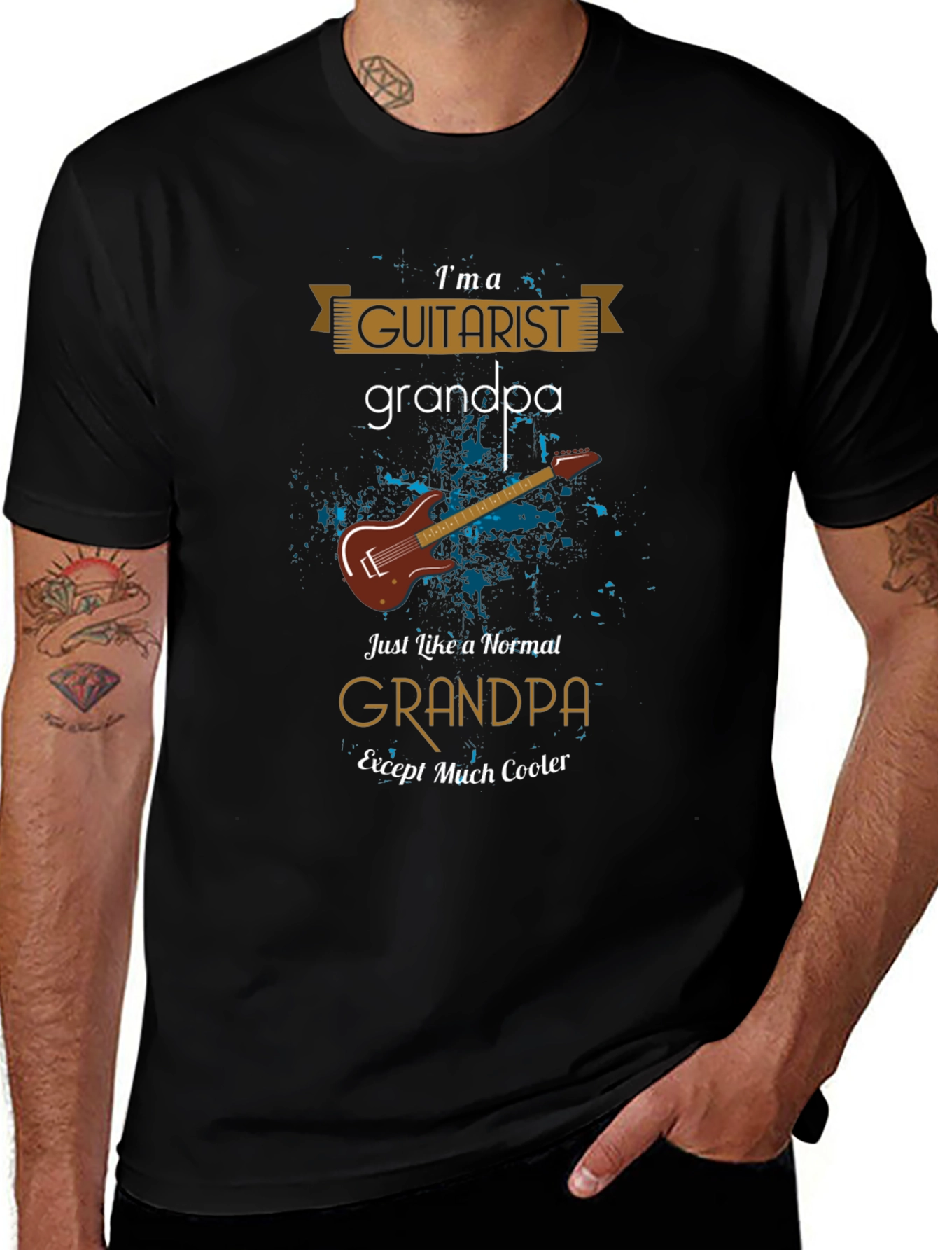 Guitarist Grandpa Graphic T-Shirt