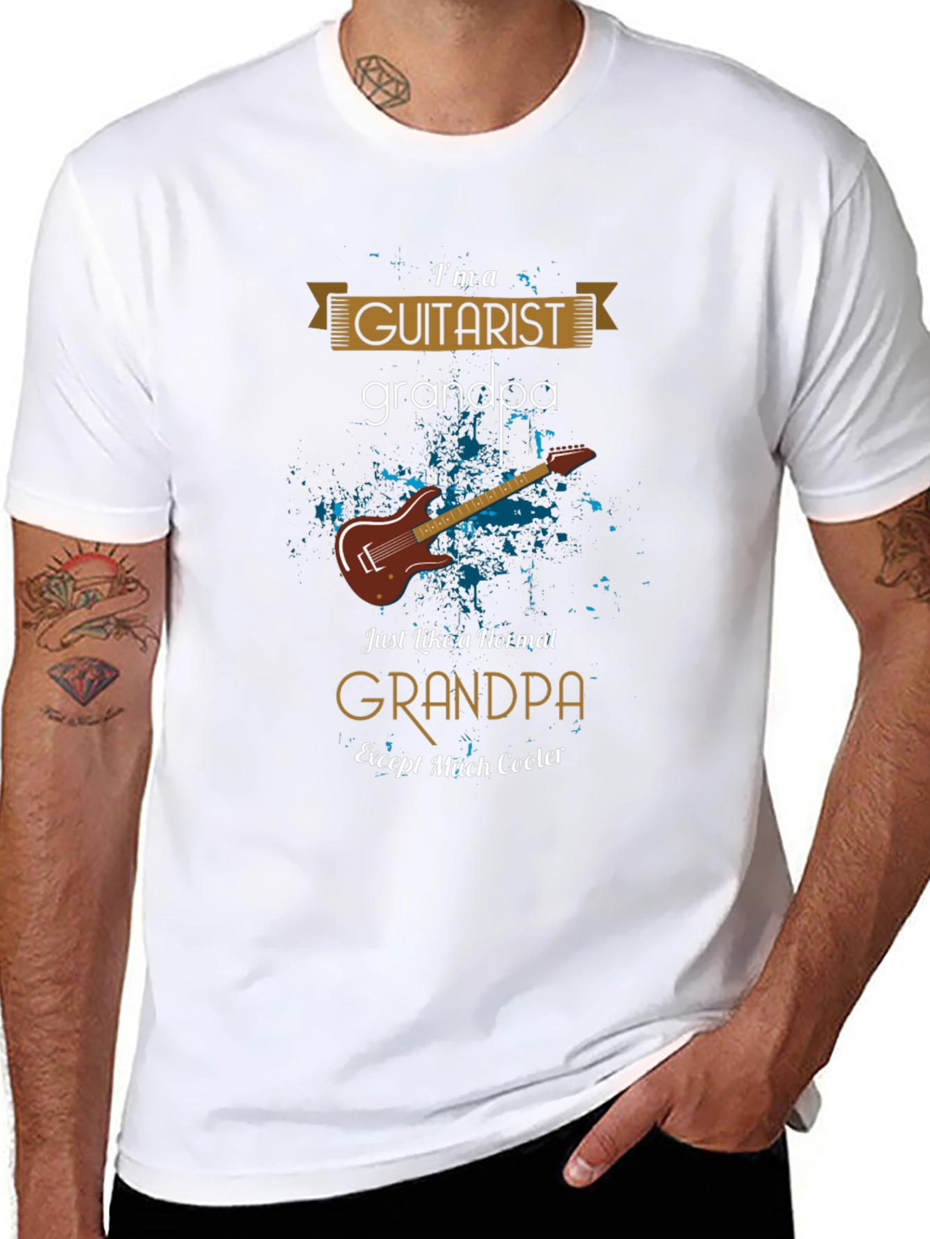 Guitarist Grandpa Graphic T-Shirt