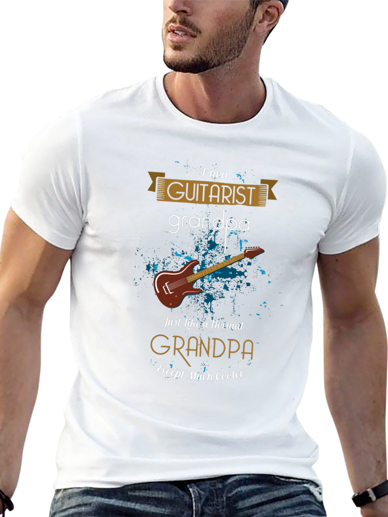 Guitarist Grandpa Graphic T-Shirt
