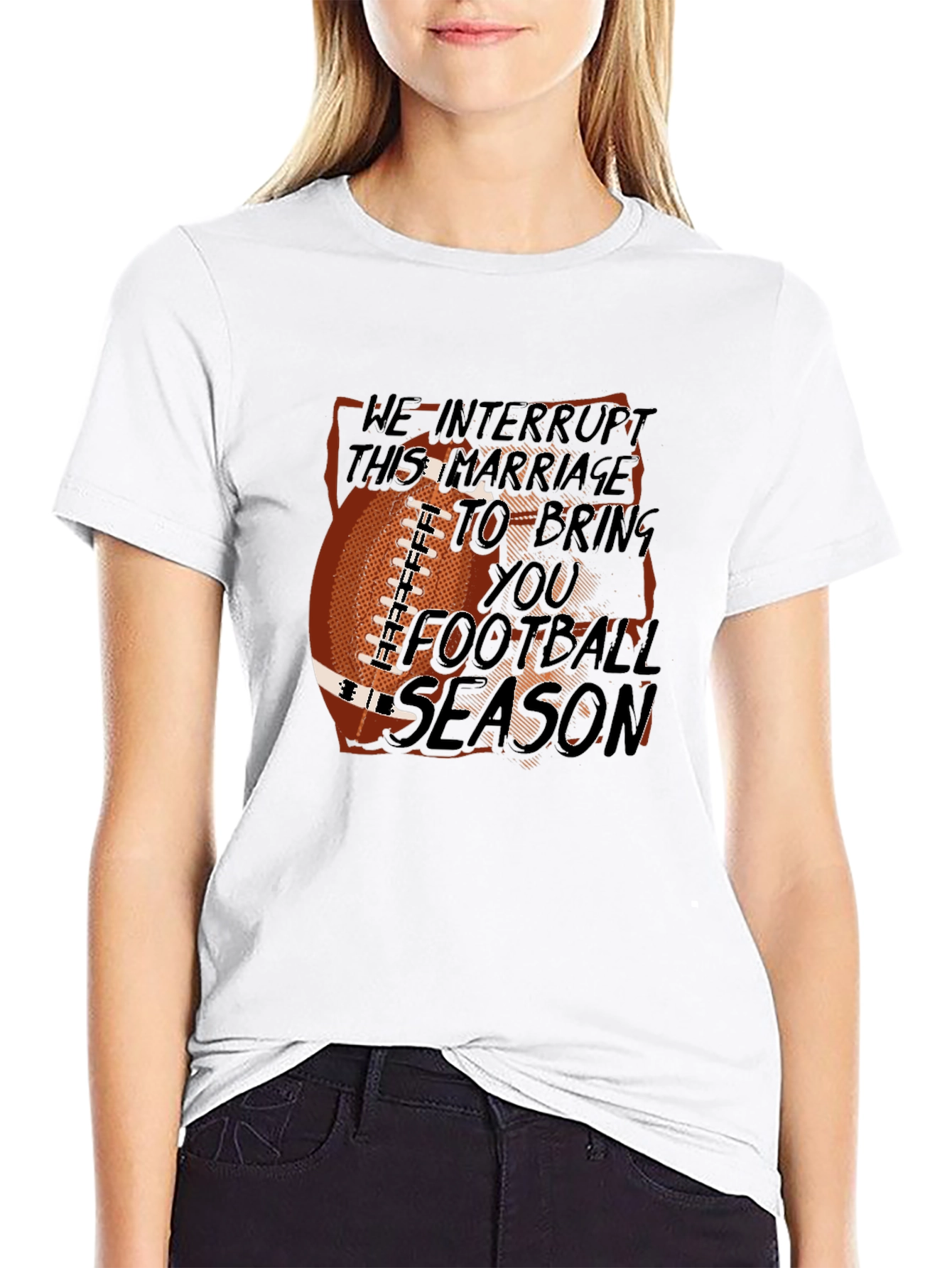 Football Season Marriage Interruption Graphic Tee