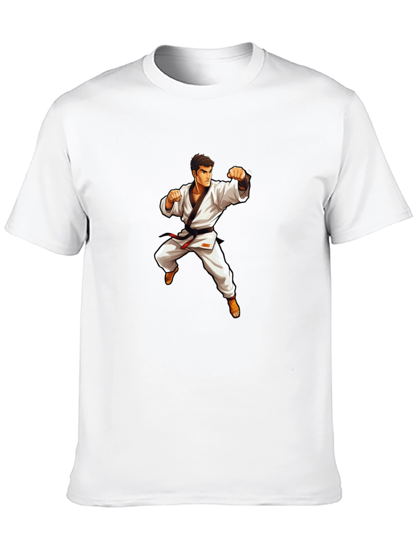 Karate Master Graphic T-Shirt - Black Cotton Tee