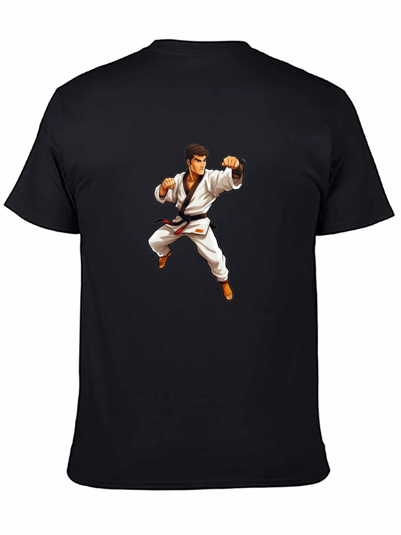 Karate Master Graphic T-Shirt - Black Cotton Tee
