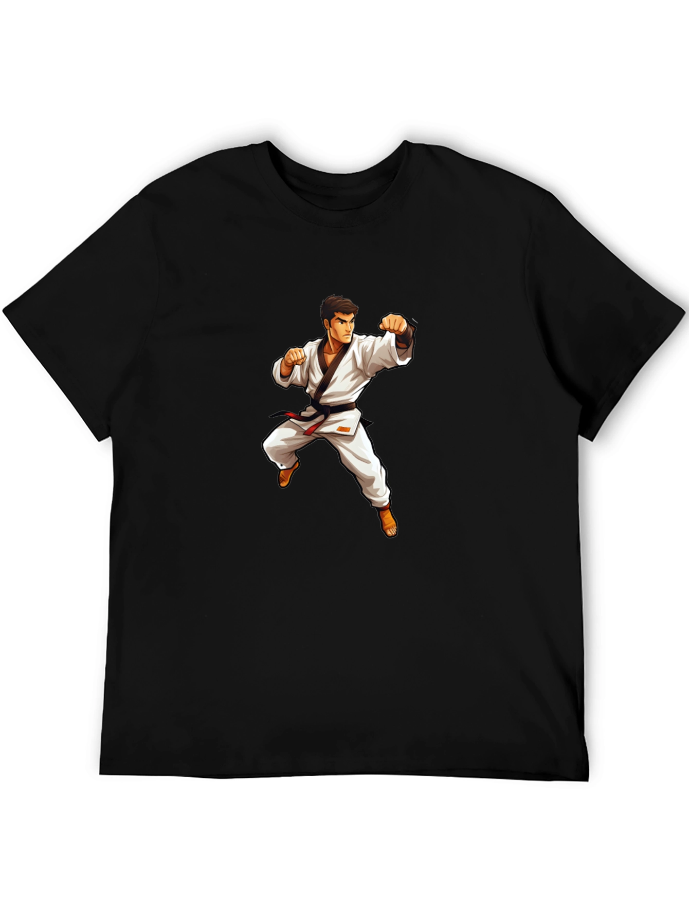 Karate Master Graphic T-Shirt - Black Cotton Tee