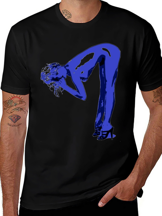Modern Graphic Tee - Blue Silhouette