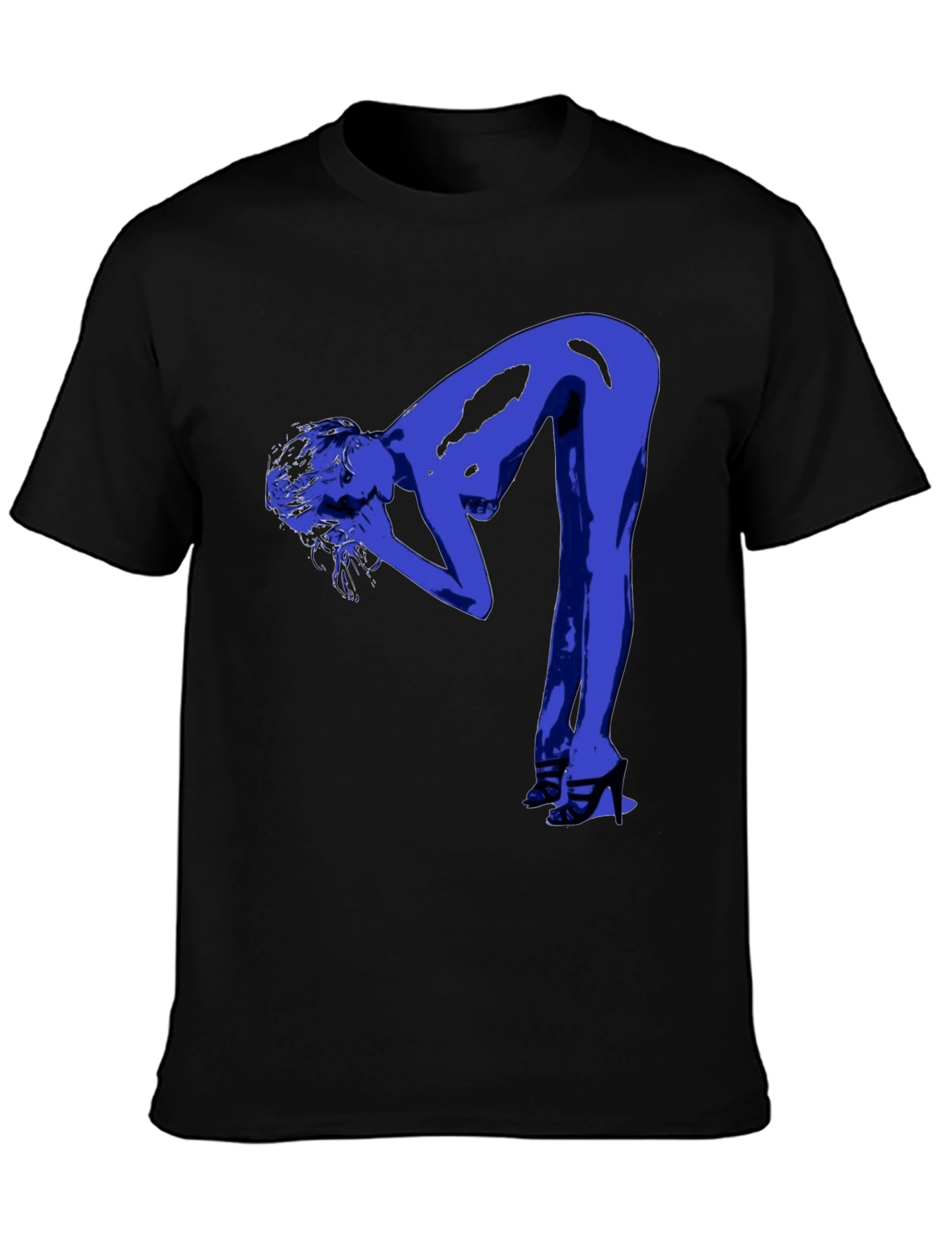 Modern Graphic Tee - Blue Silhouette