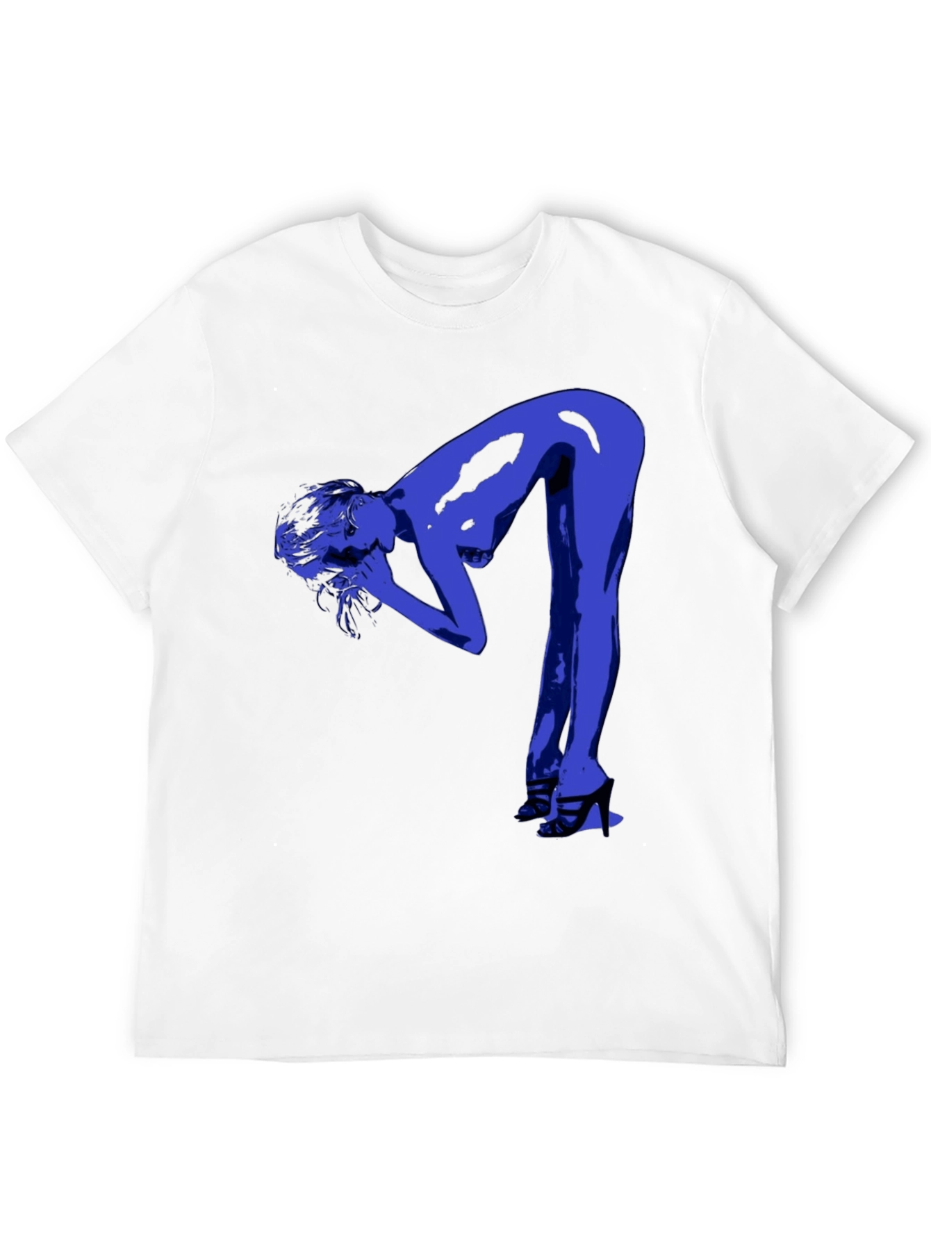 Modern Graphic Tee - Blue Silhouette
