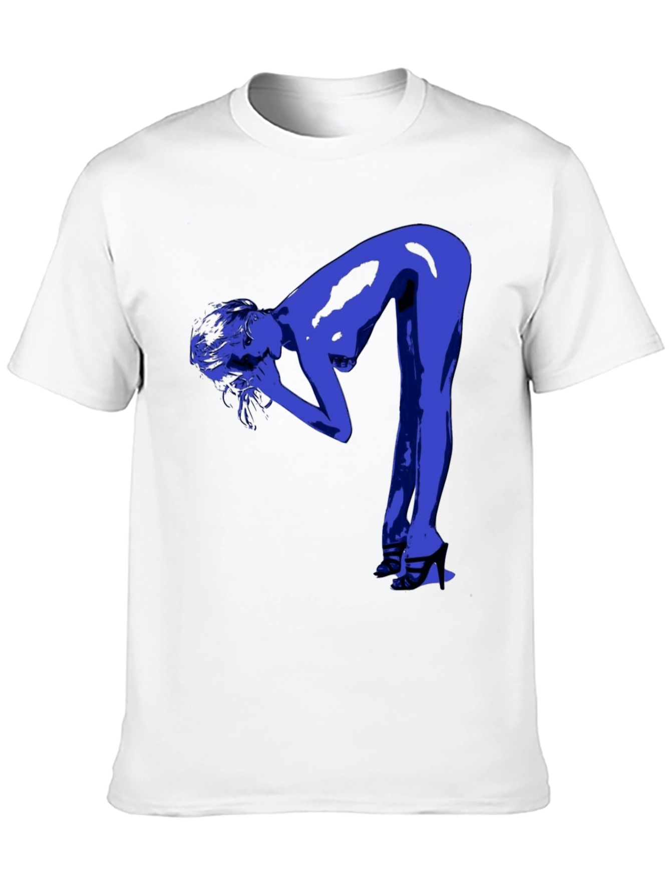 Modern Graphic Tee - Blue Silhouette