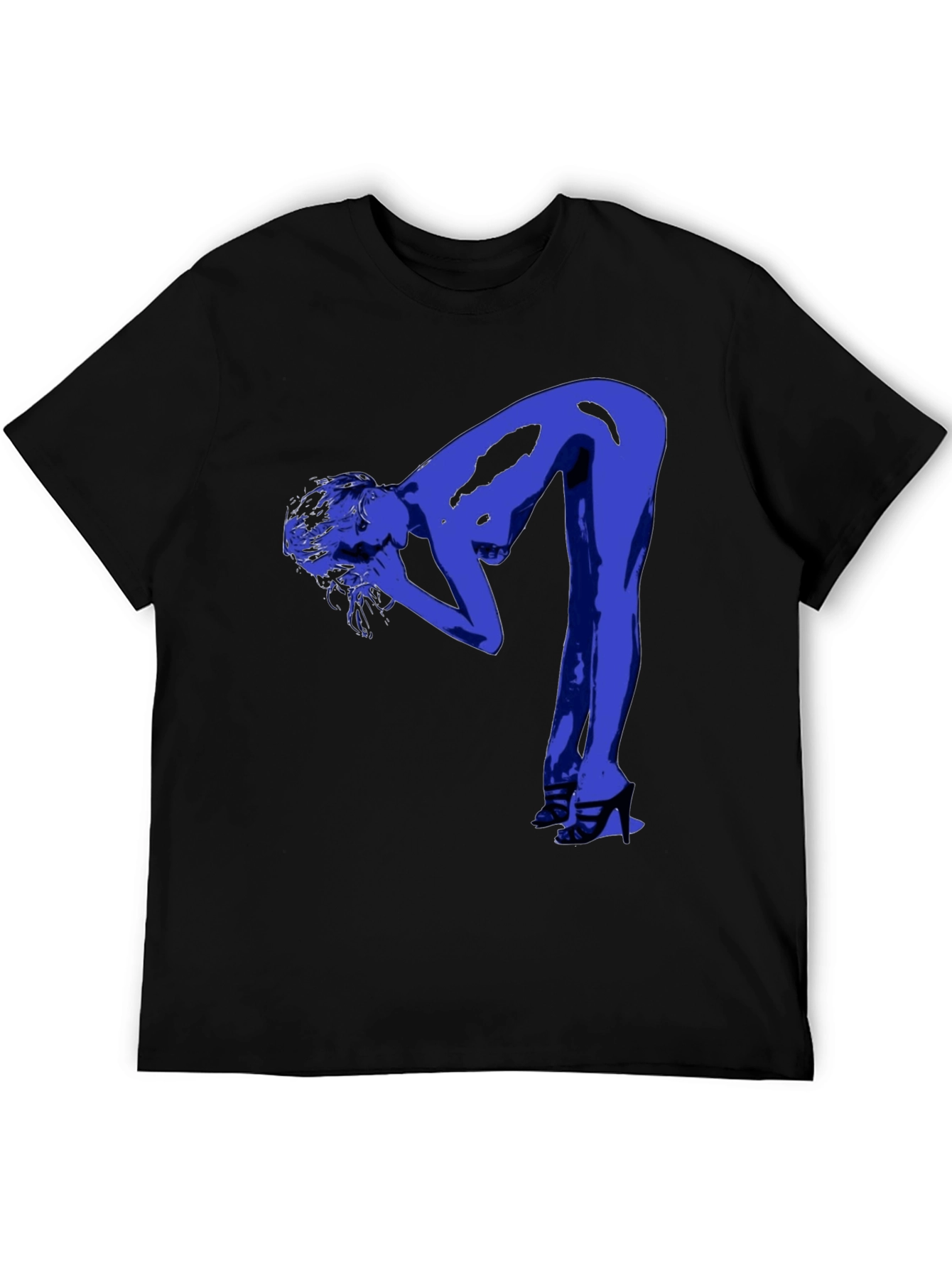 Modern Graphic Tee - Blue Silhouette