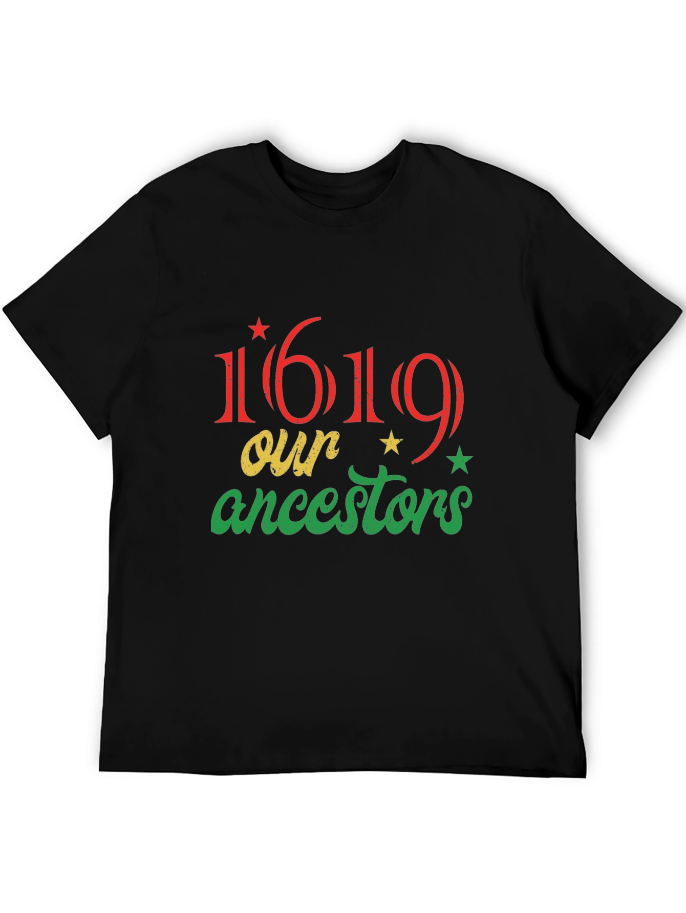 1619 Our Ancestors Graphic T-Shirt - Black