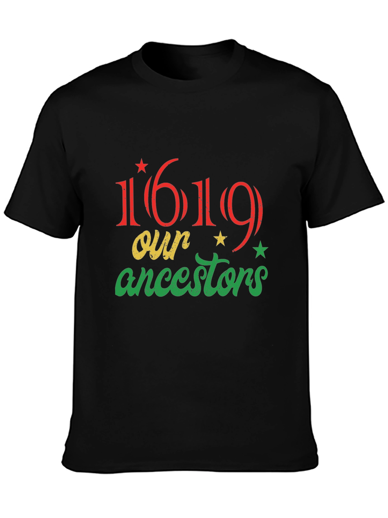 1619 Our Ancestors Graphic T-Shirt - Black