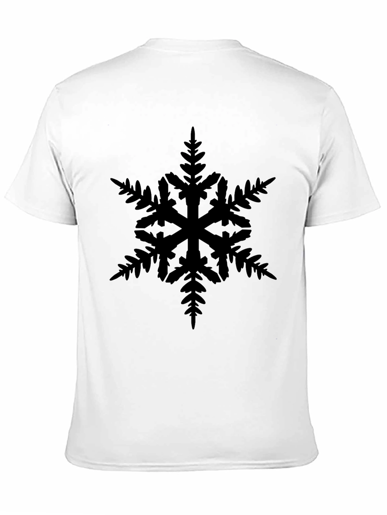 Black Snowflake Graphic Tee - Stylish Winter Wear