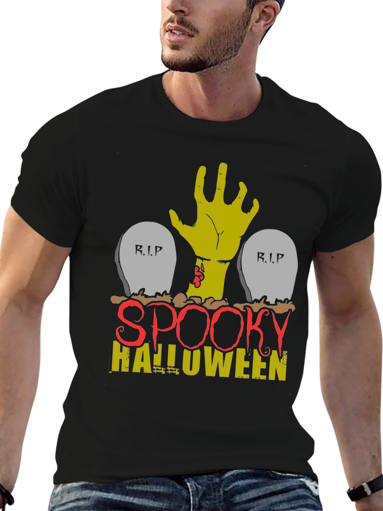 Spooky Halloween Zombie Hand T-Shirt