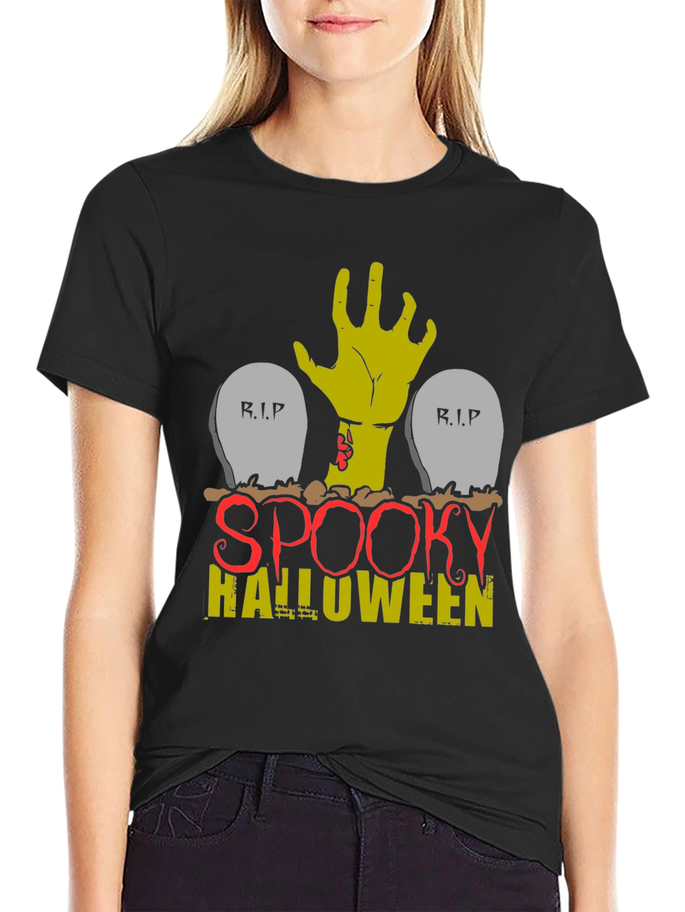 Spooky Halloween Zombie Hand T-Shirt