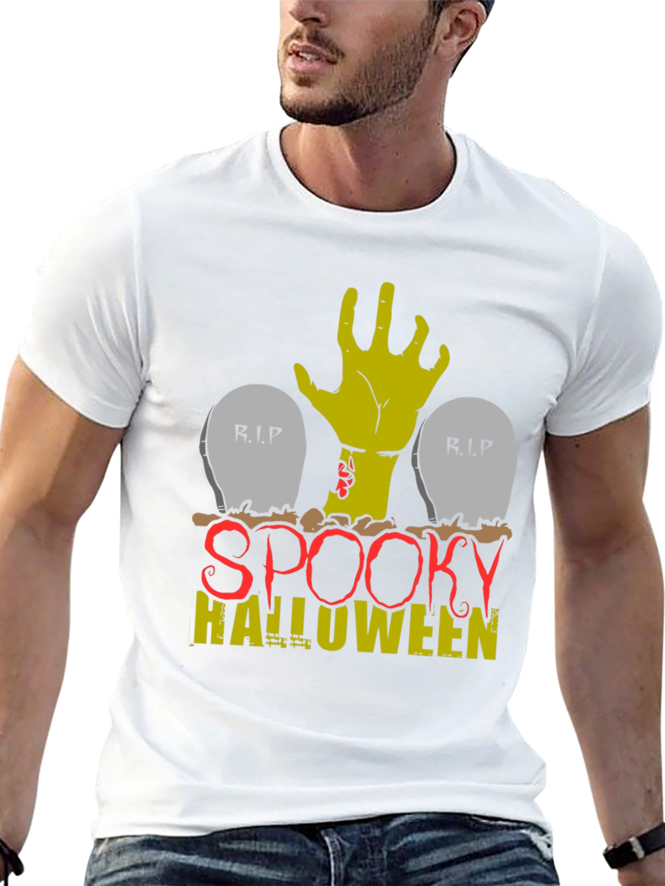 Spooky Halloween Zombie Hand T-Shirt