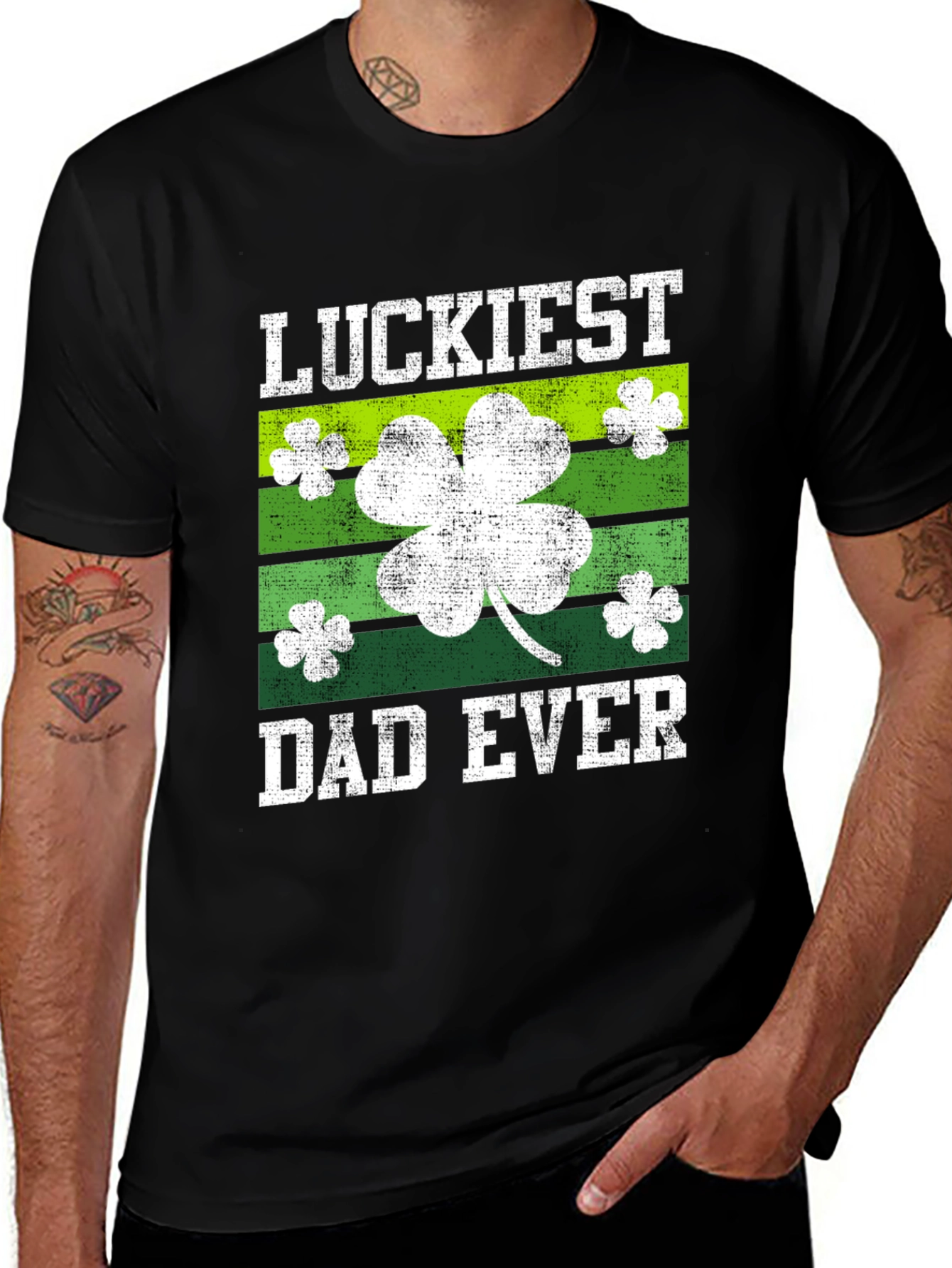 Luckiest Dad Ever St. Patricks Day T-Shirt