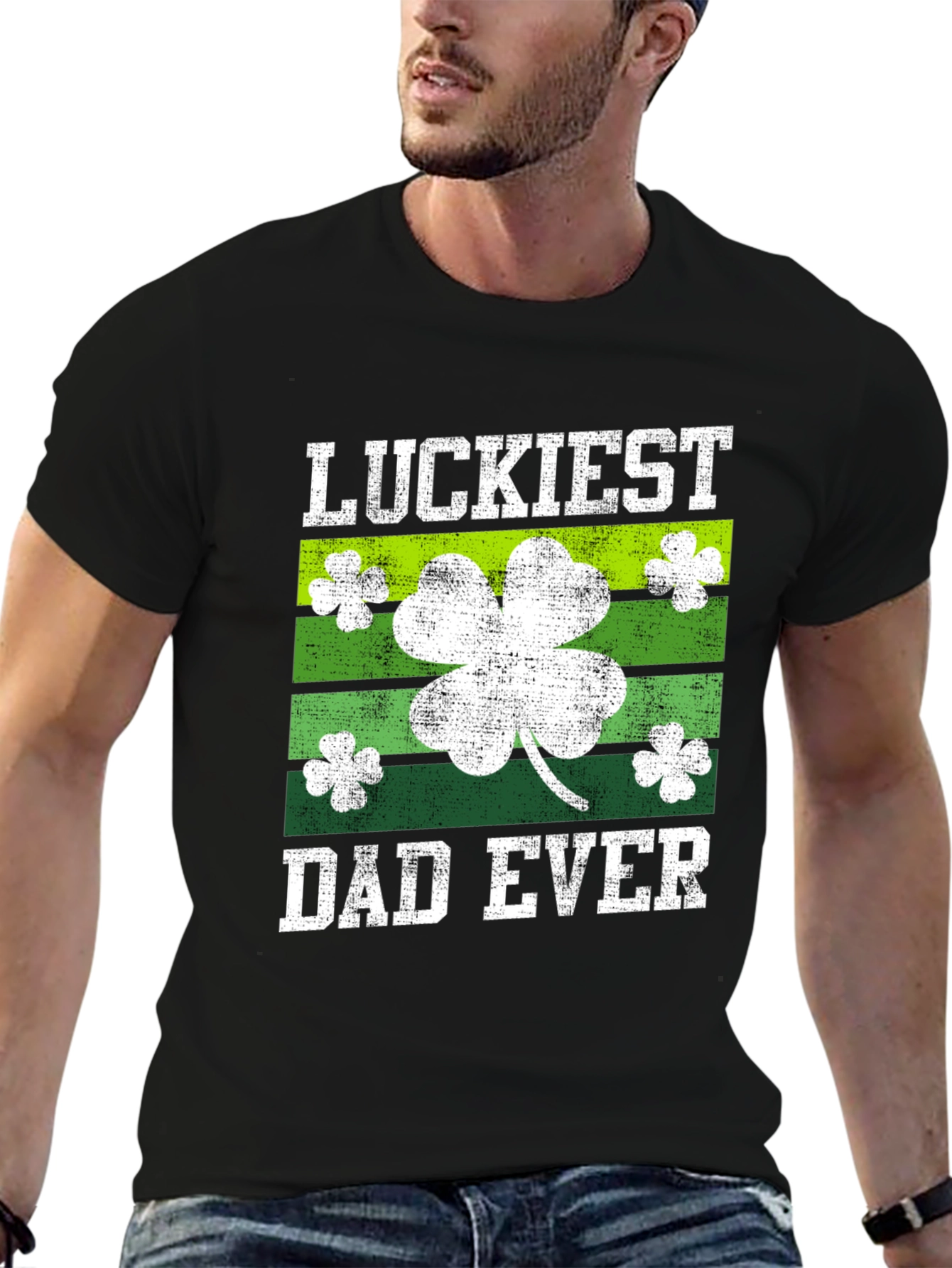 Luckiest Dad Ever St. Patricks Day T-Shirt