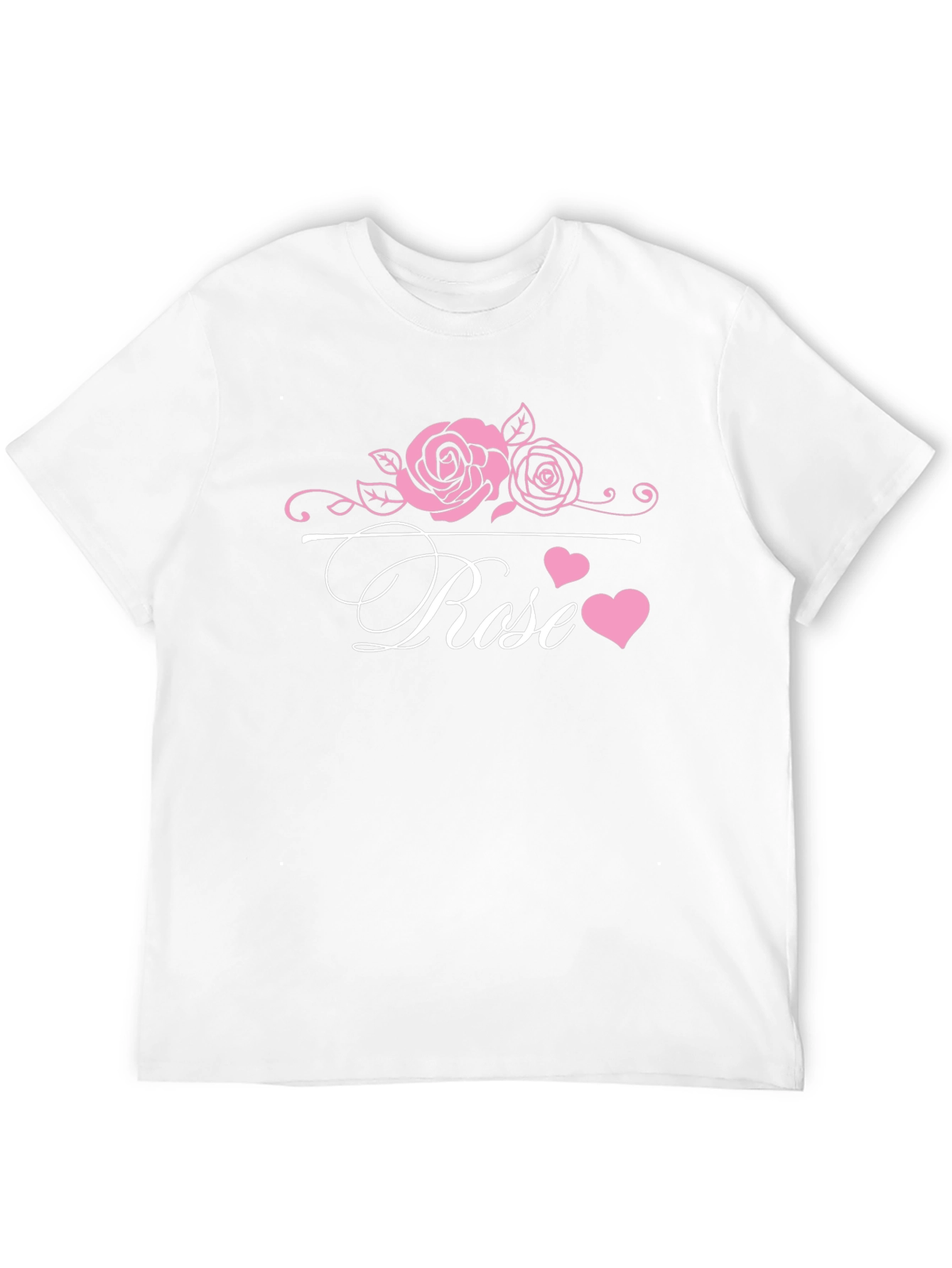 Rose Graphic Tee - Elegant Floral Design