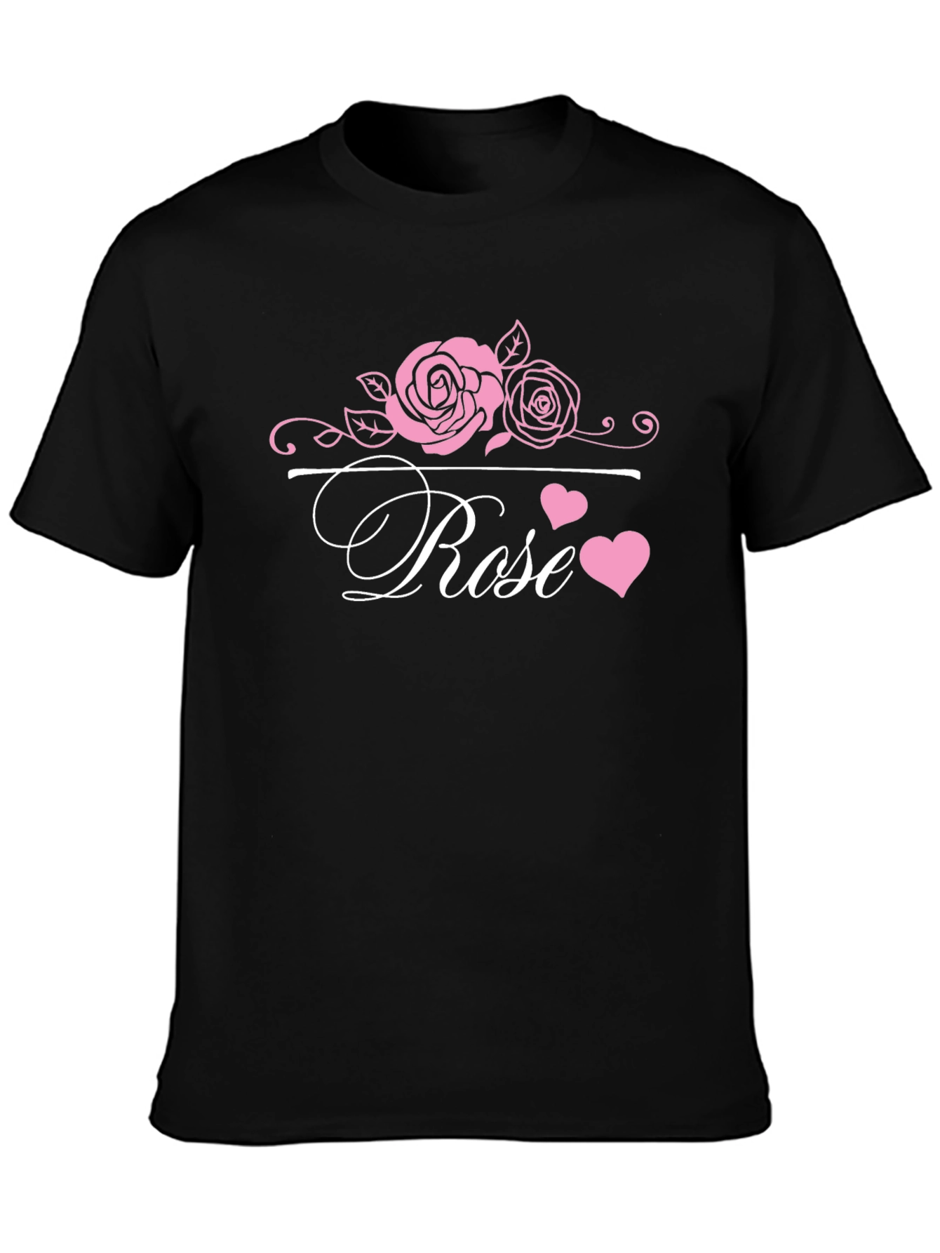 Rose Graphic Tee - Elegant Floral Design