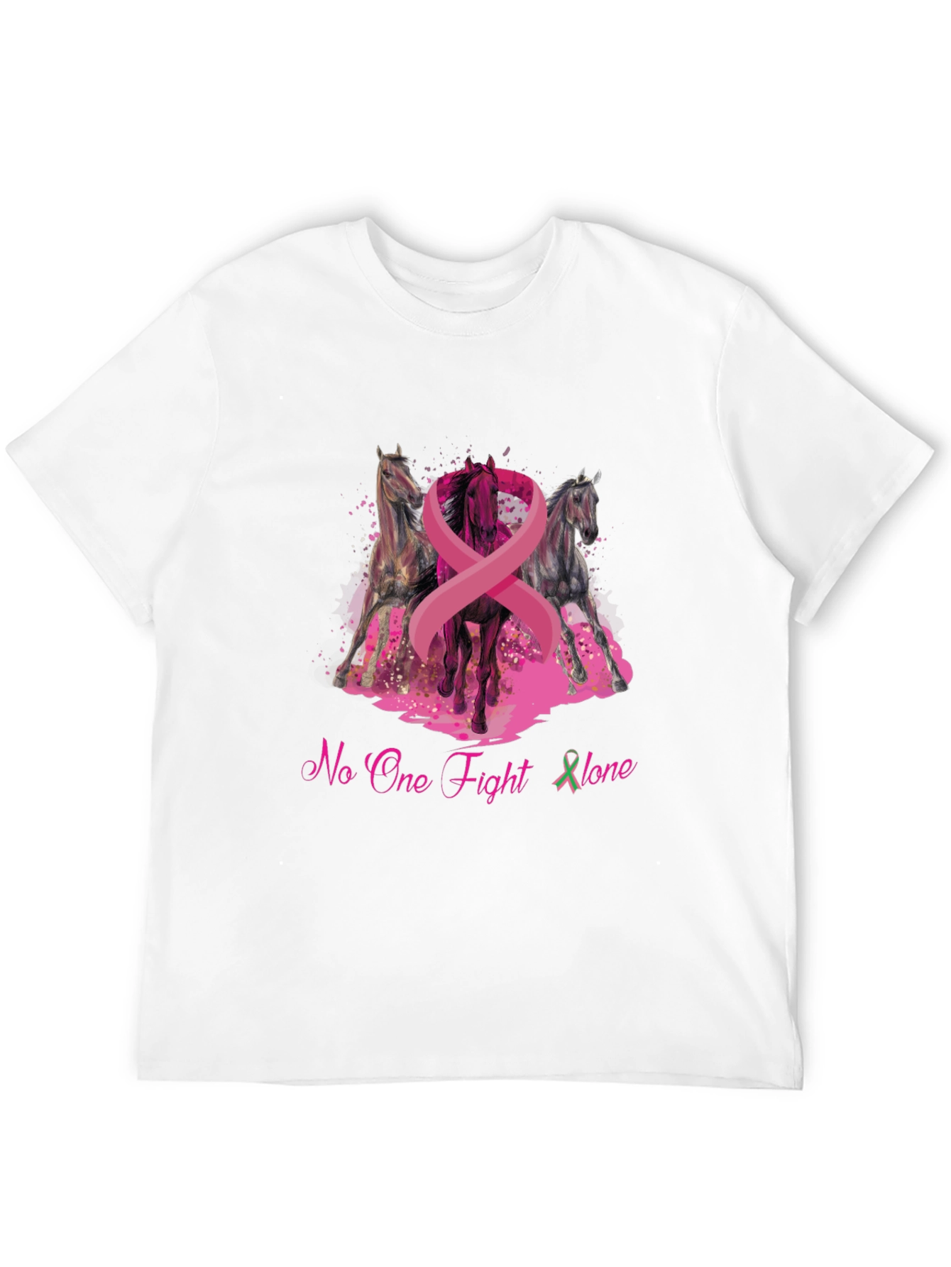Horse & Breast Cancer Awareness Graphic T-Shirt