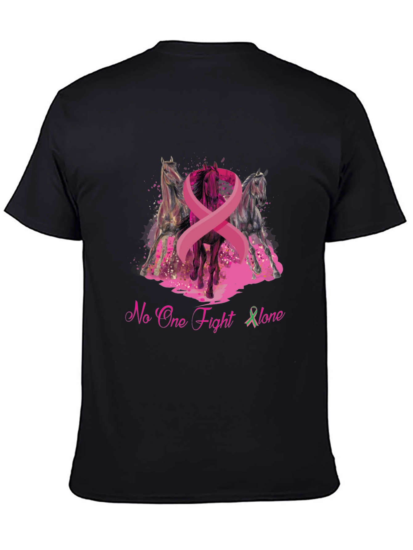 Horse & Breast Cancer Awareness Graphic T-Shirt