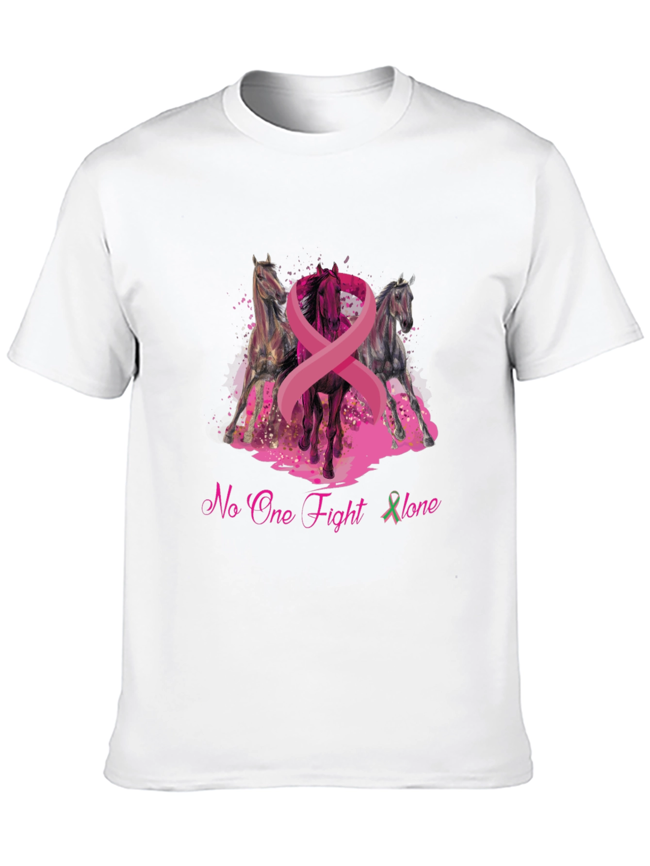 Horse & Breast Cancer Awareness Graphic T-Shirt