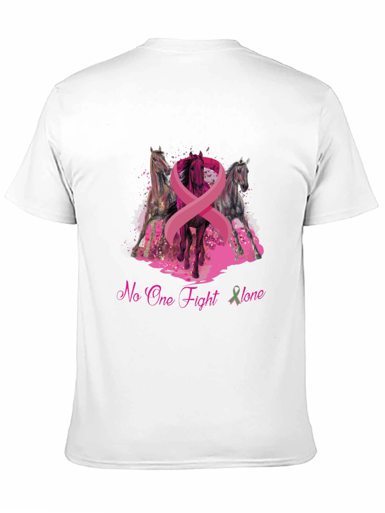 Horse & Breast Cancer Awareness Graphic T-Shirt