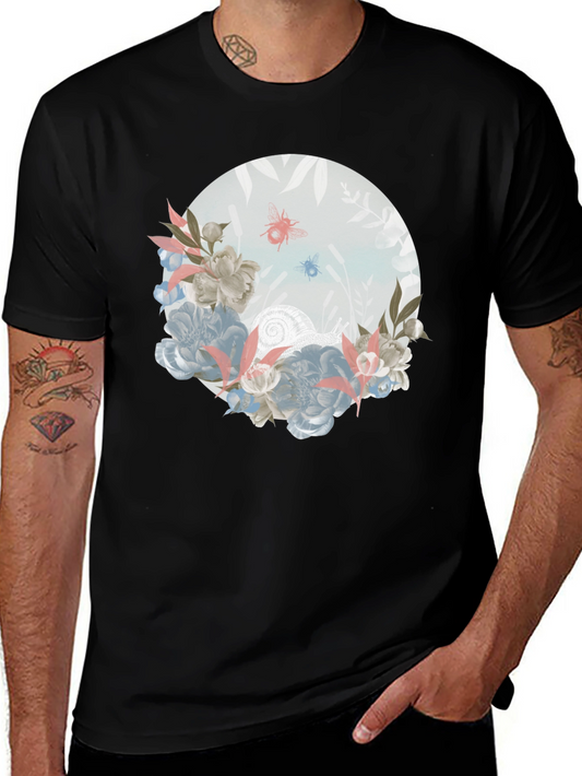 Floral Insect Graphic T-Shirt